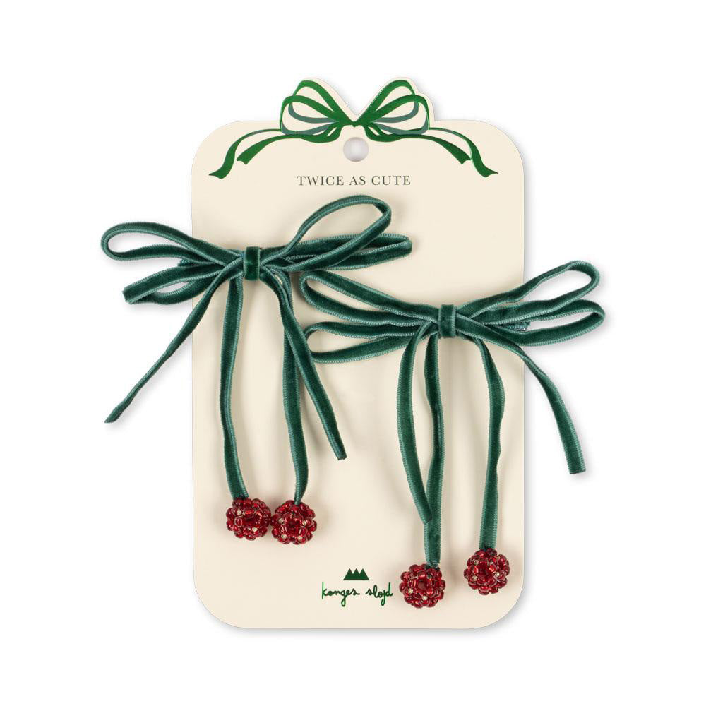 2 PACK CHERRY HAIR CLIP