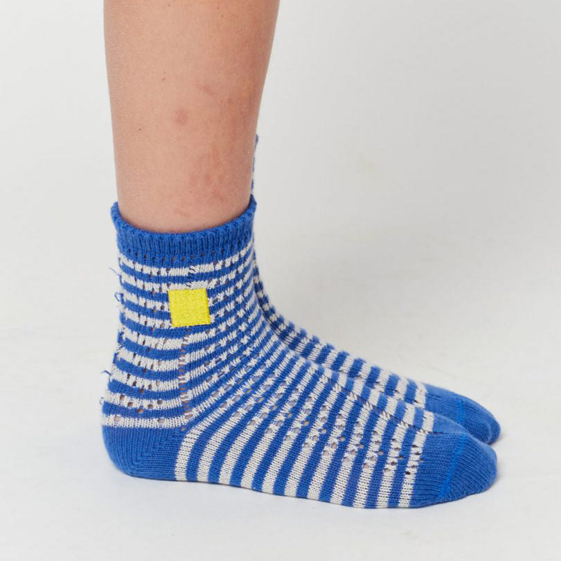 Blue Stripes short socks