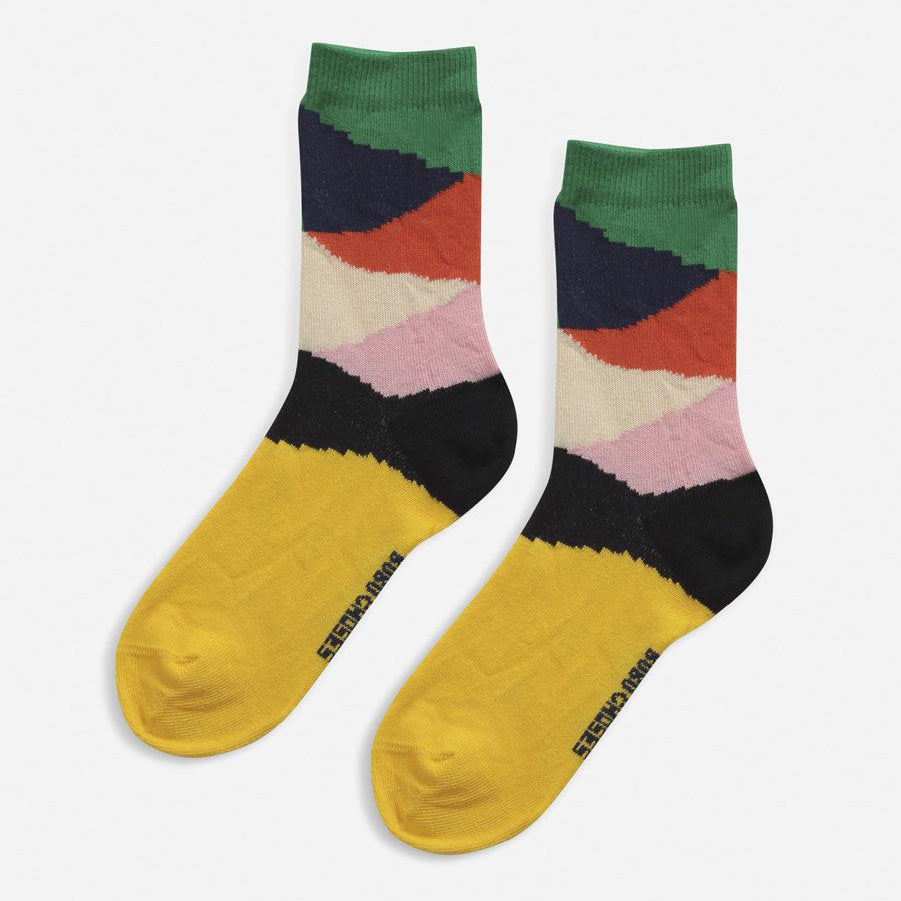 Multi Color Block short socks