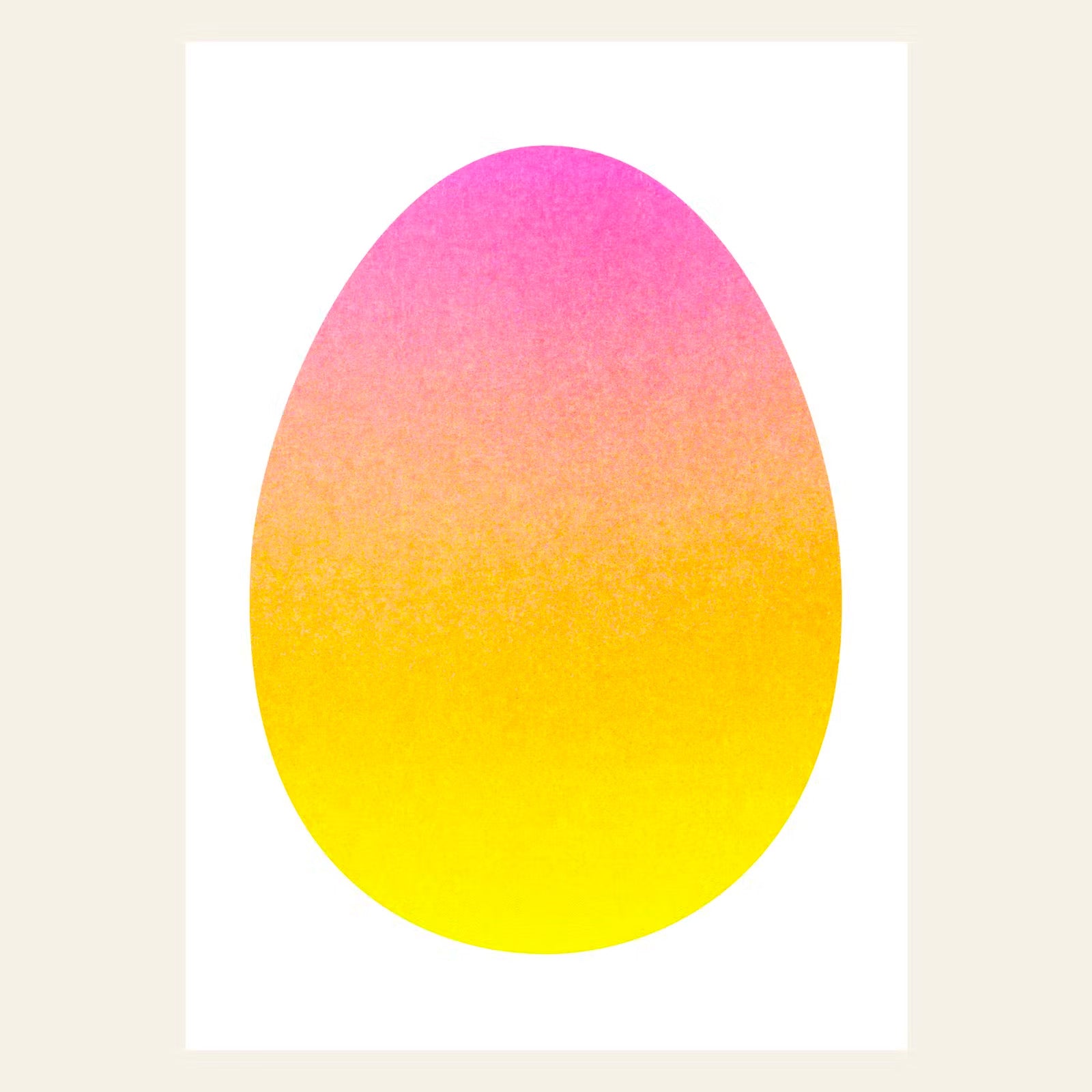 Egg Postcard with Riso Print