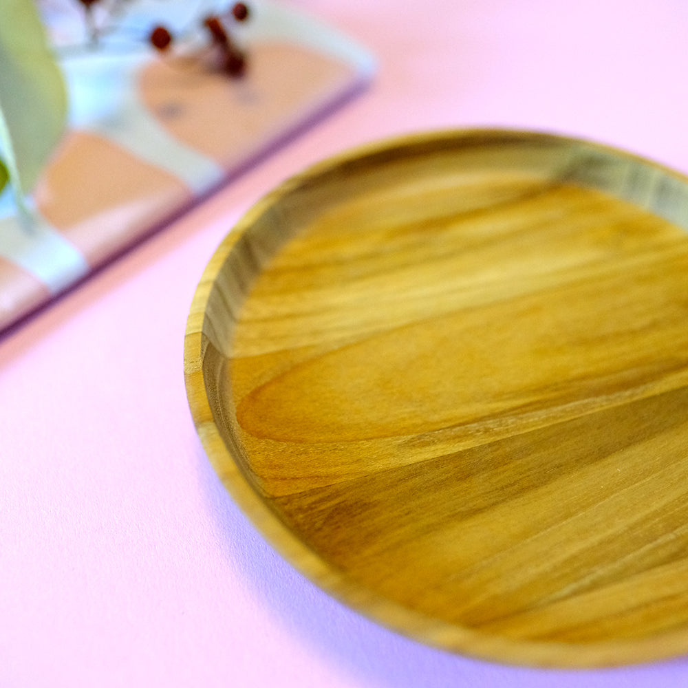 Small wooden plate