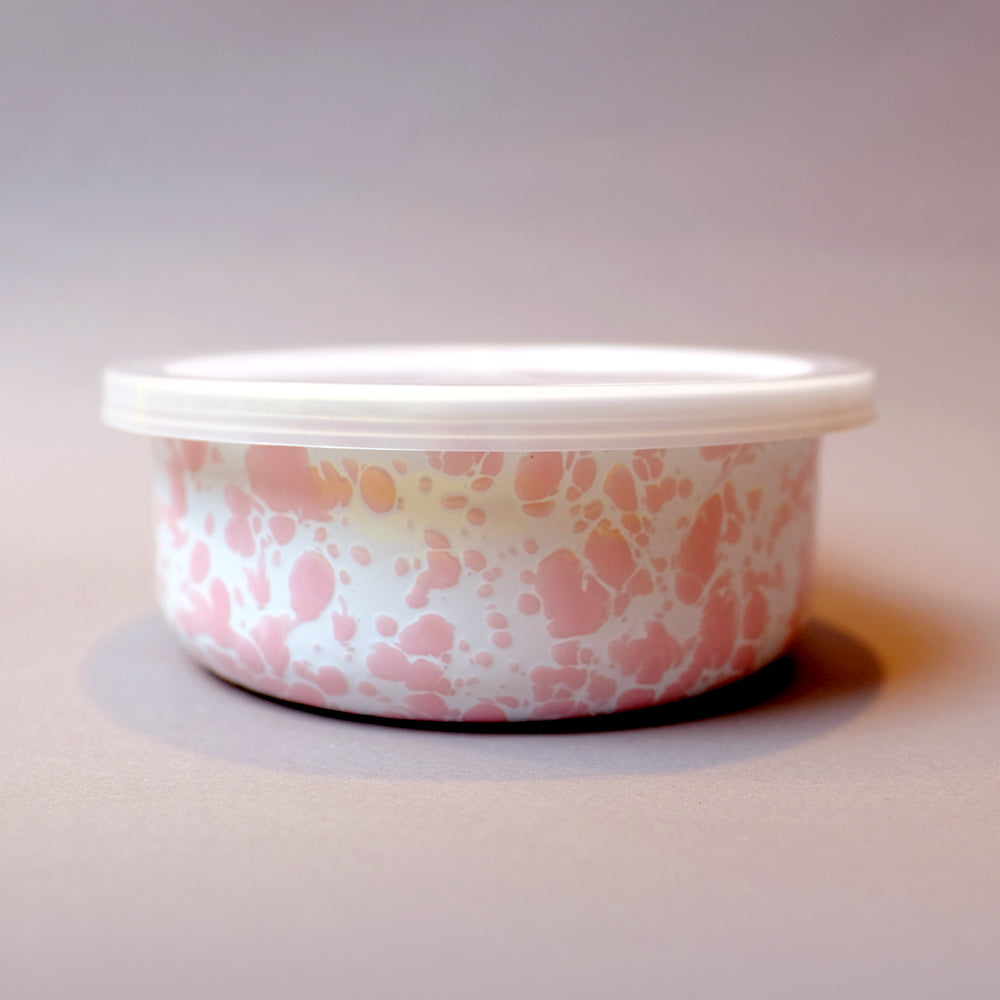 Lunch enamel bowl with lid