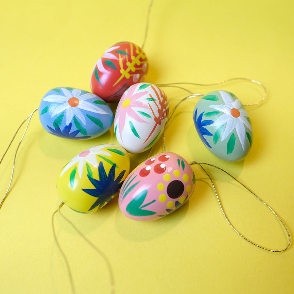 Ornament easter eggs (Set of 6 eggs)