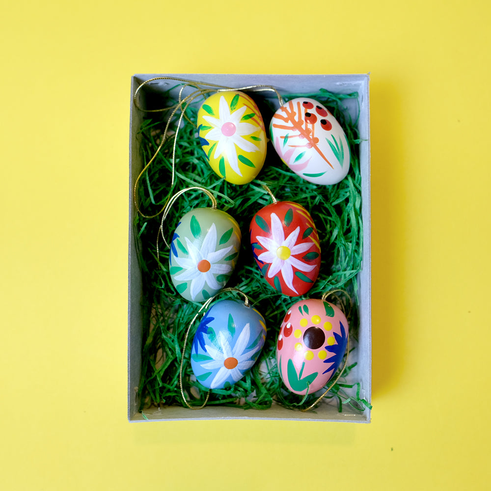 Ornament-Ostereier (Set mit 6 Eiern)