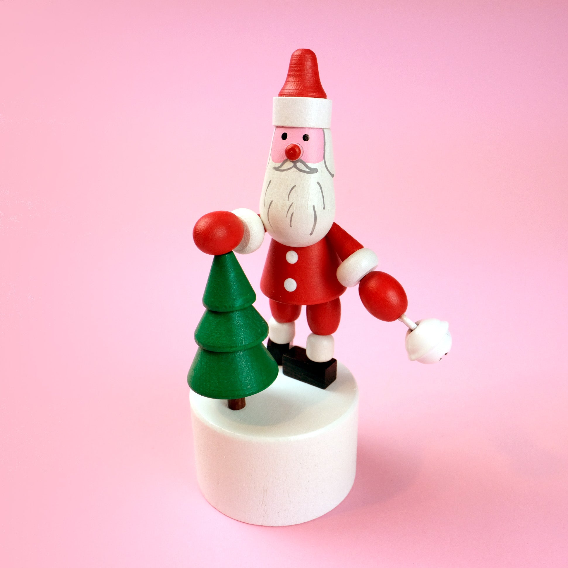 Press up Santa with Christmas tree