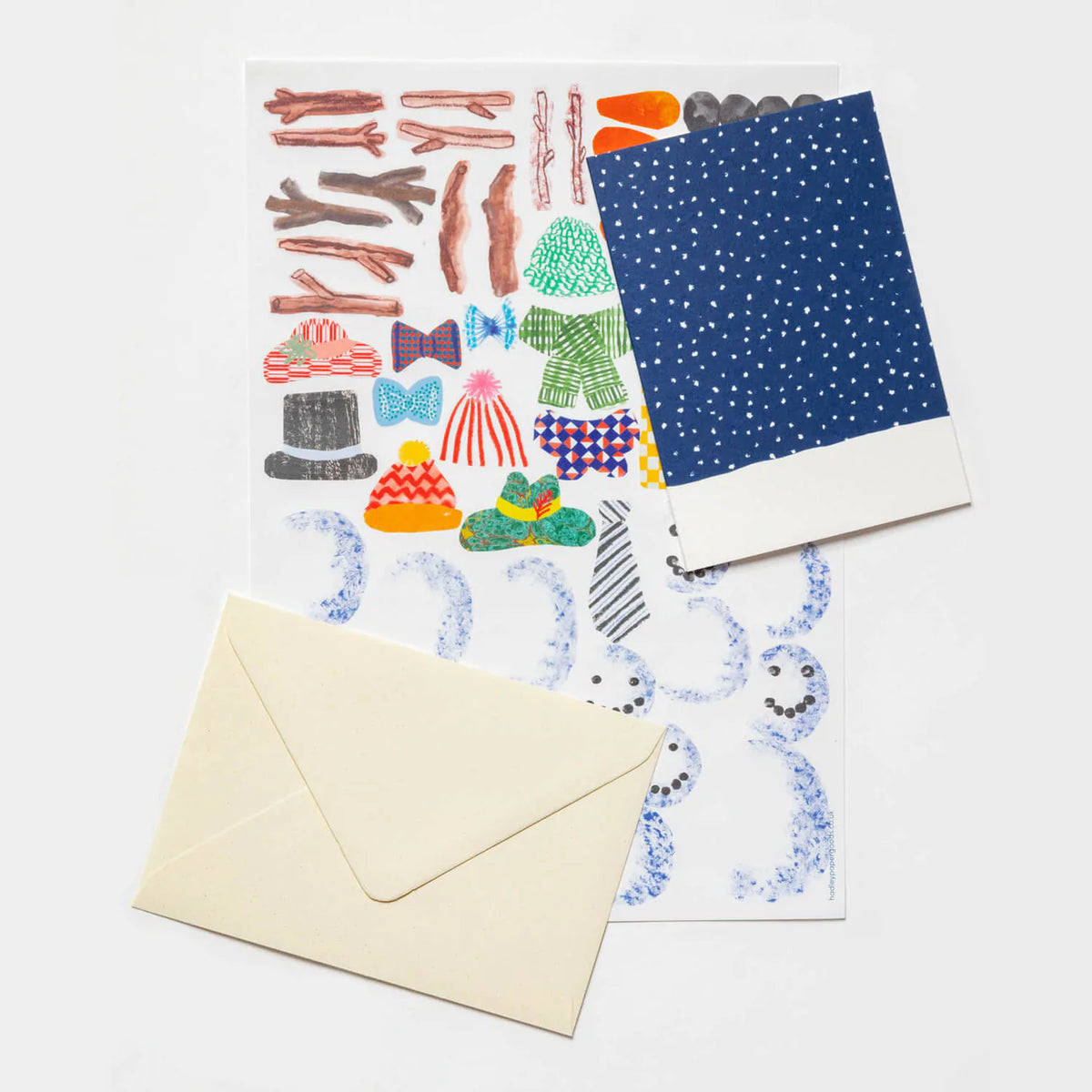 DIY Christmas Cards' Snowman (6 Cards in a Set)