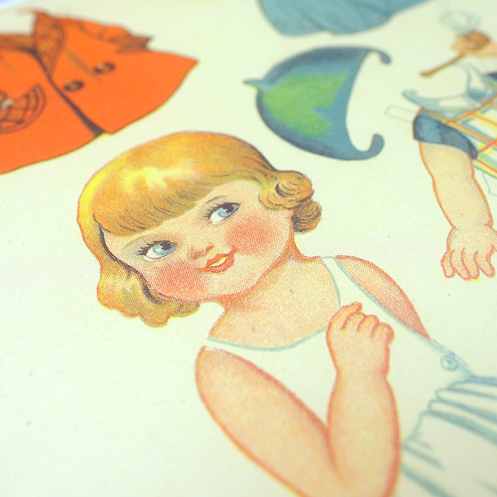 Vintage paper doll poster - Summer Made