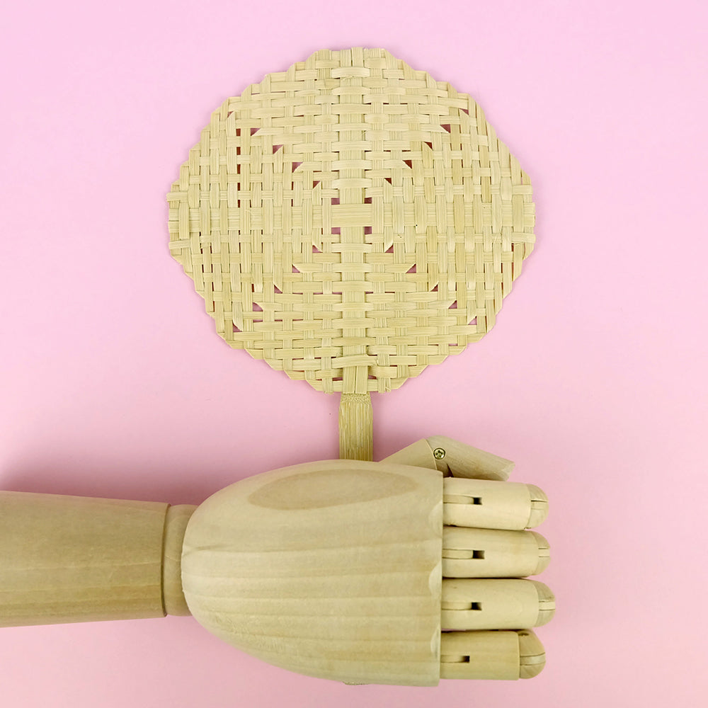 Woven bamboo hand fan - Summer Made