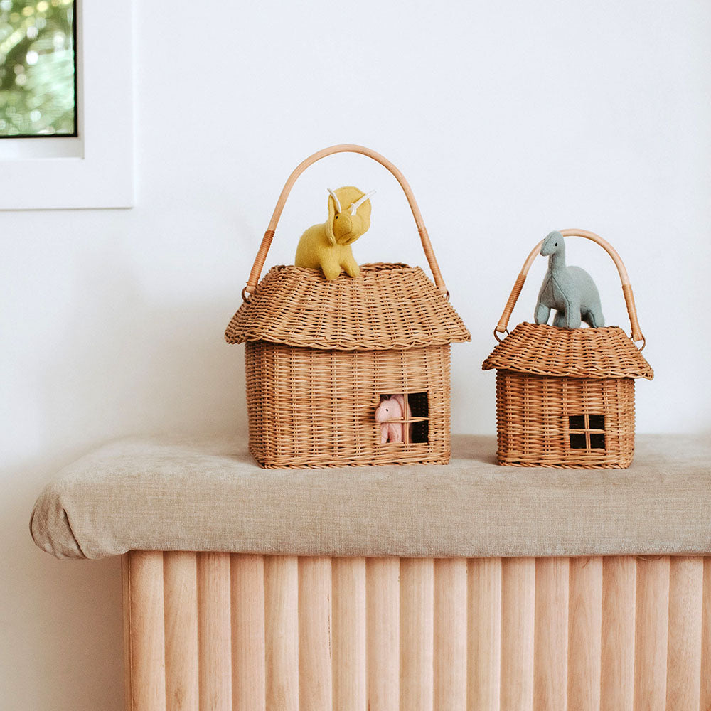 RATTAN HUTCH SMALL BASKET