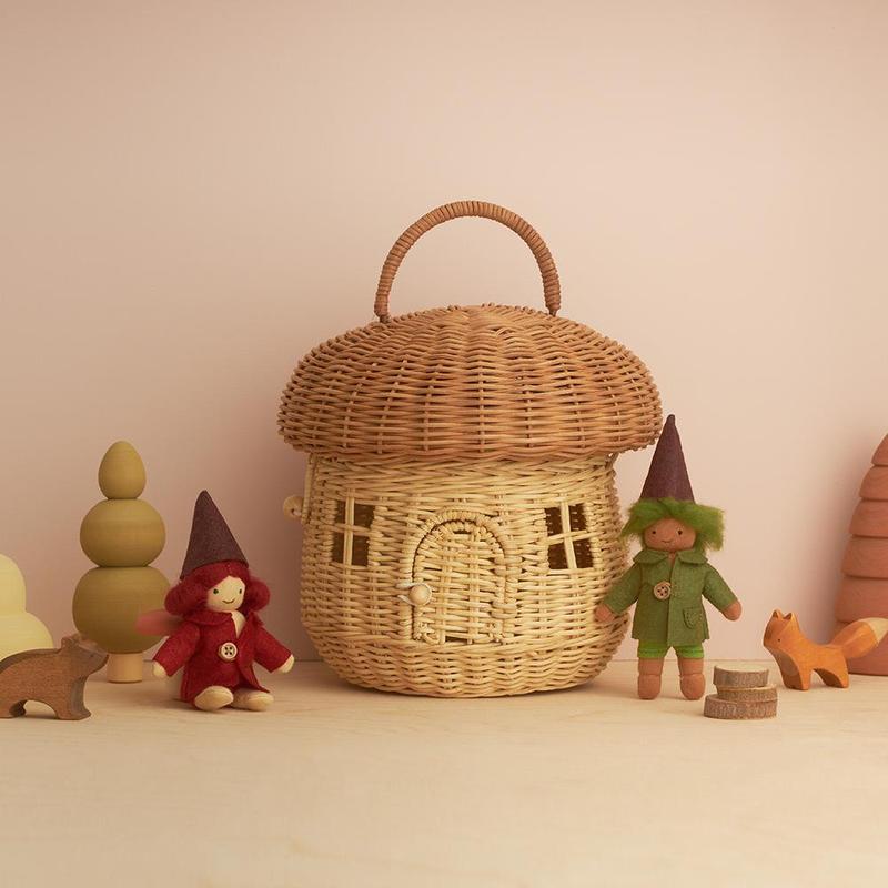 Rattan Mushroom Natural Basket