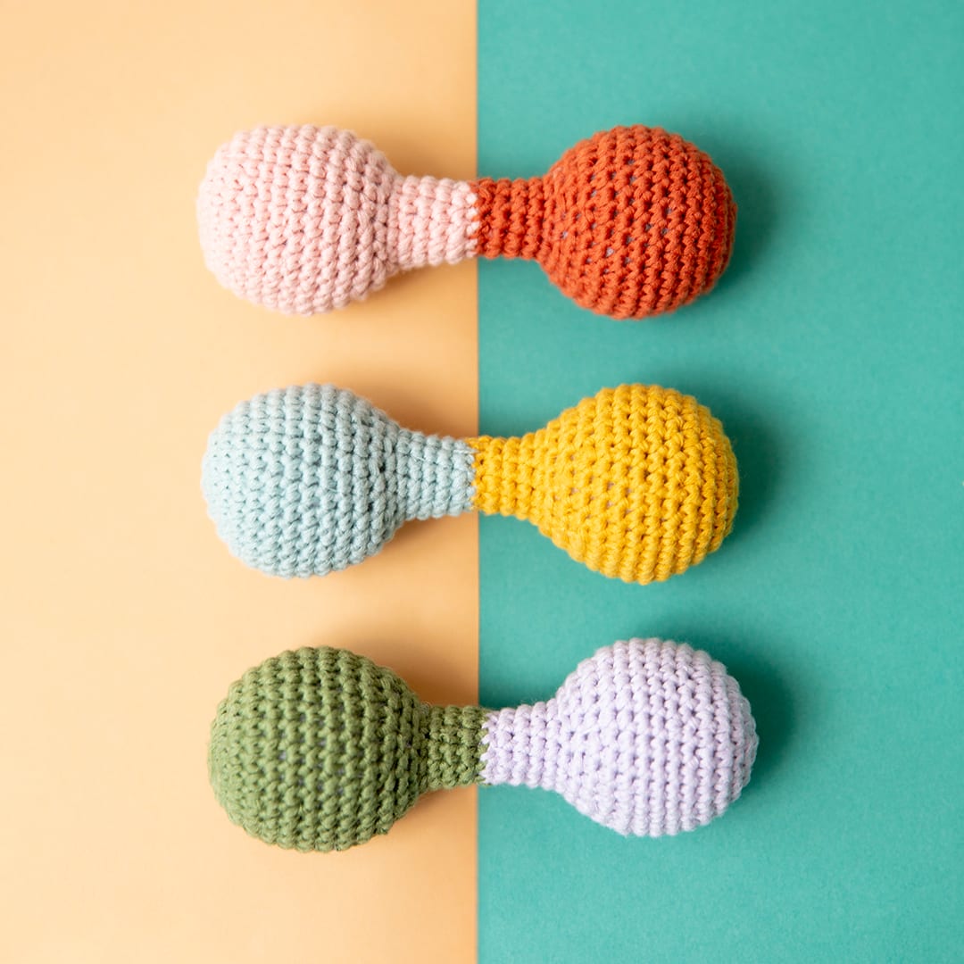 Crochet Dumbbell Rattle
