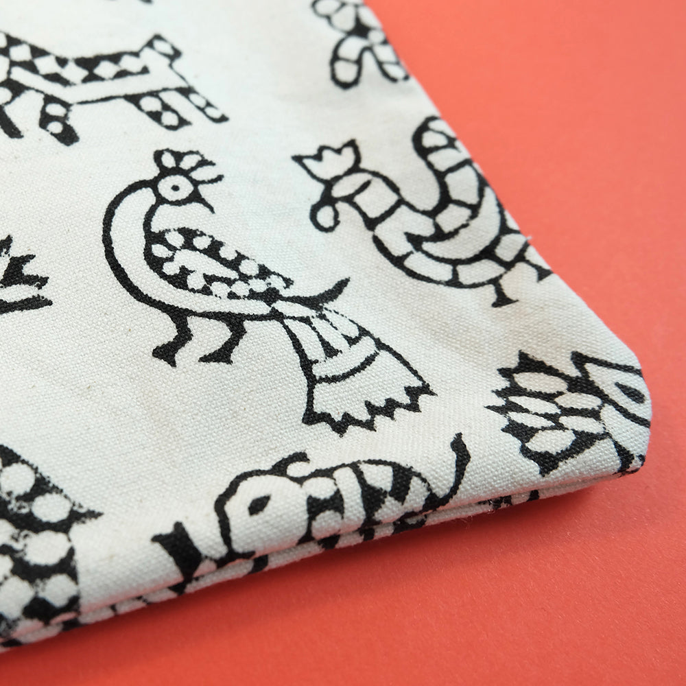 Woodblock printed pouch - Summer Made