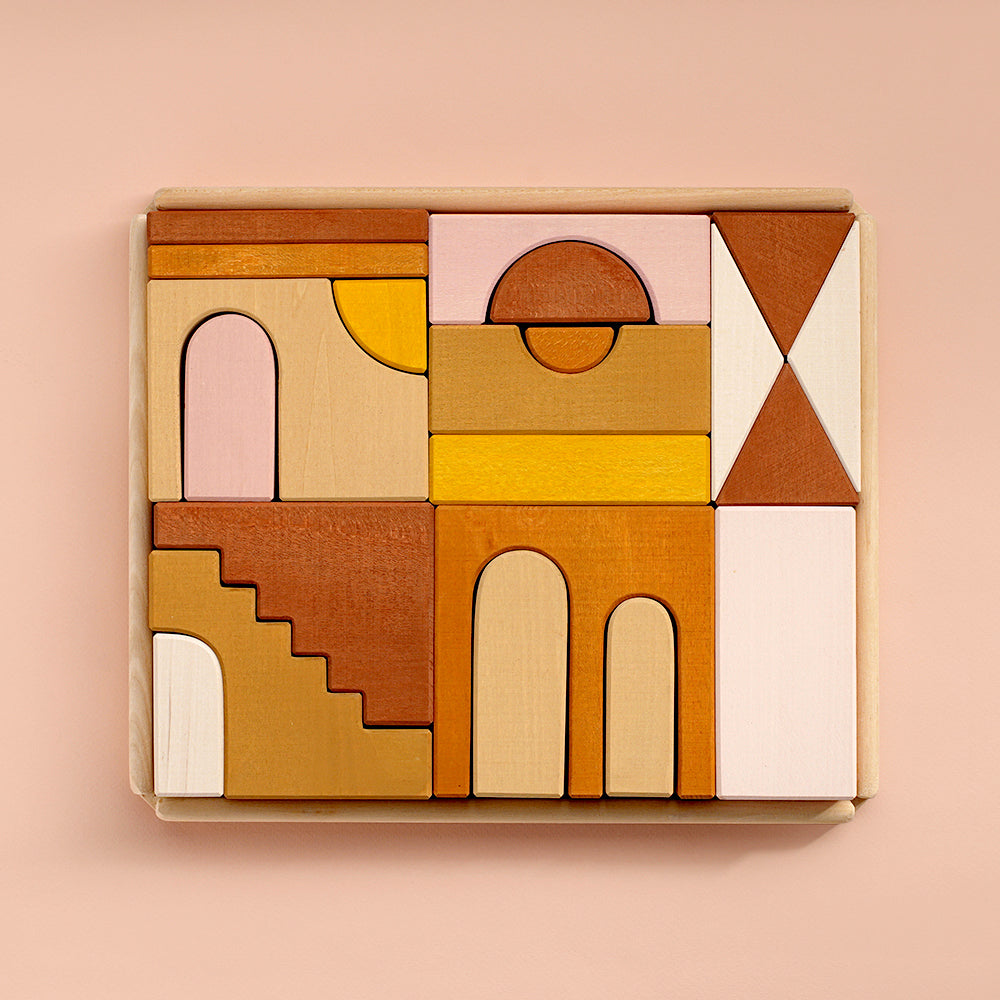 Apartment building blocks set