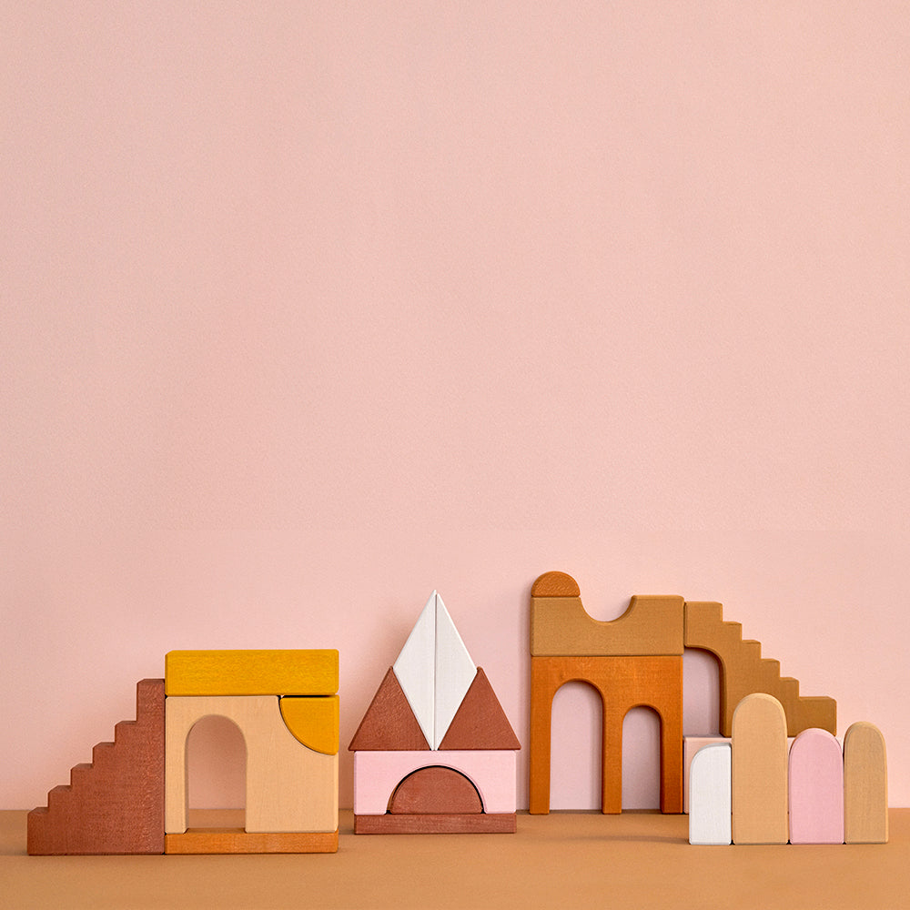 Apartment building blocks set