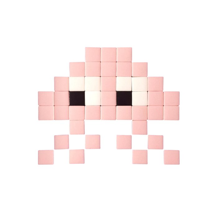 Outdoor Mosaic adhesive PINK INVADERS