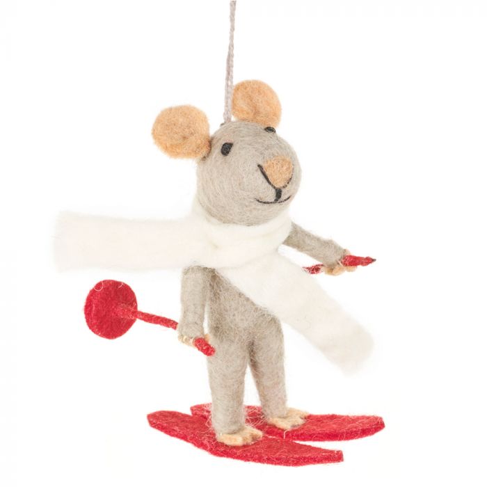Handmade Marcel the Mouse Hanging Felt