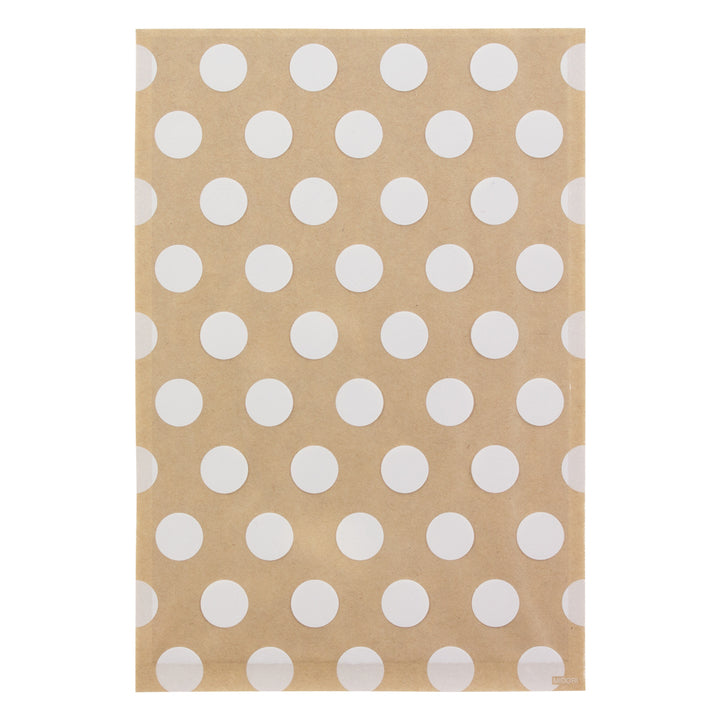 One Side Clear Bag - White polka dot