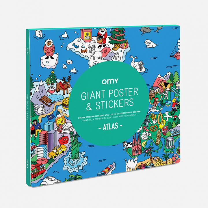 OMY Atlas Giant Poster and stickers