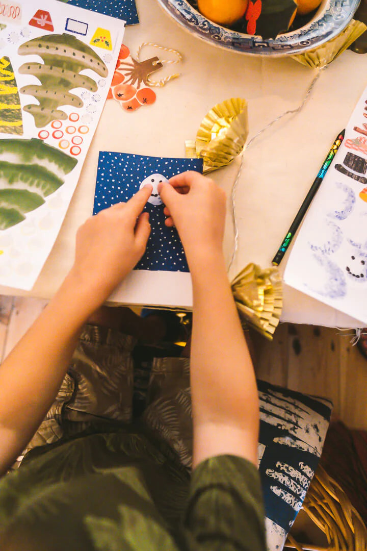 DIY Christmas Cards' Snowman (6 Cards in a Set)